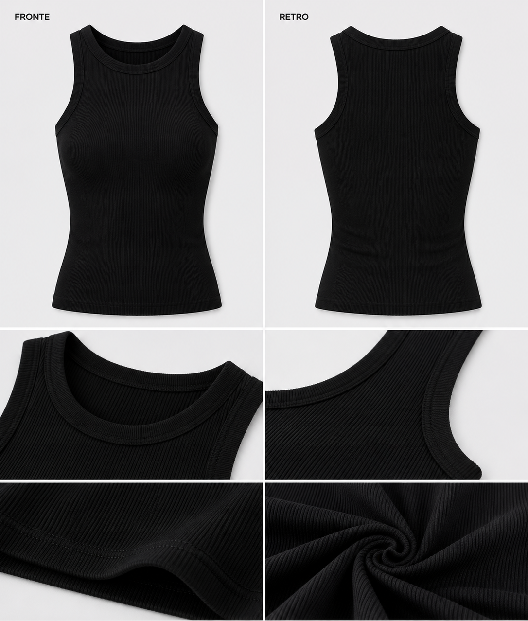 Canotta Basic Nero Essential