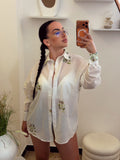 Camicia Bianca Ricamata Elegance